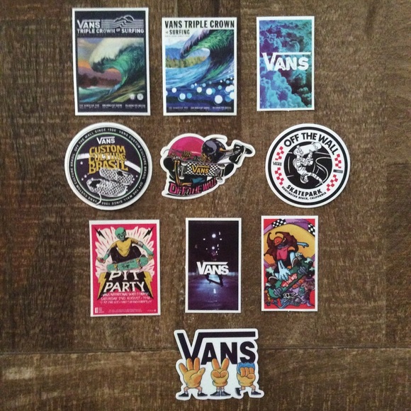 Vans Original Unique Sticker Lot Bundle Of 10 NEW